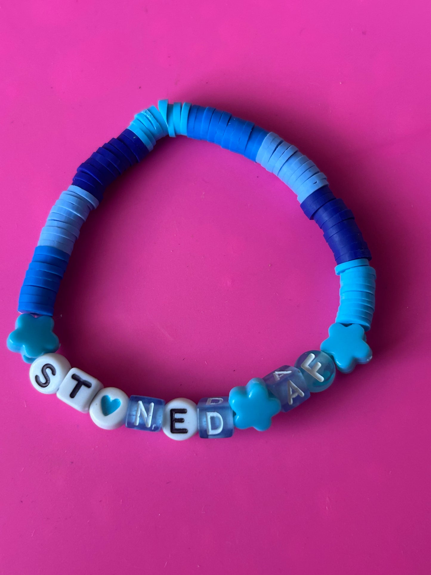 STONED AF blue bracelet